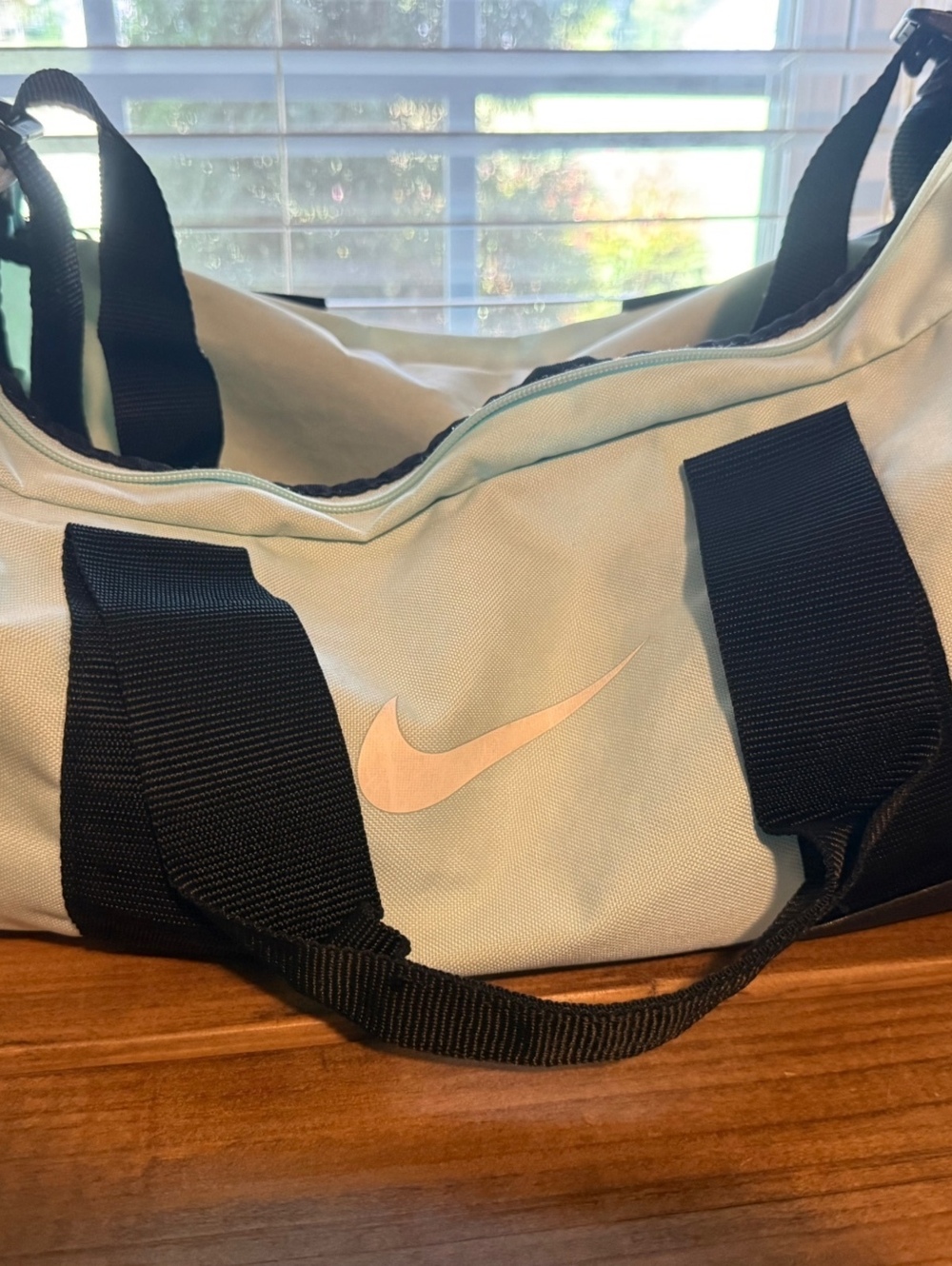 Nike Small Teal Duffel Bag with Black Handles